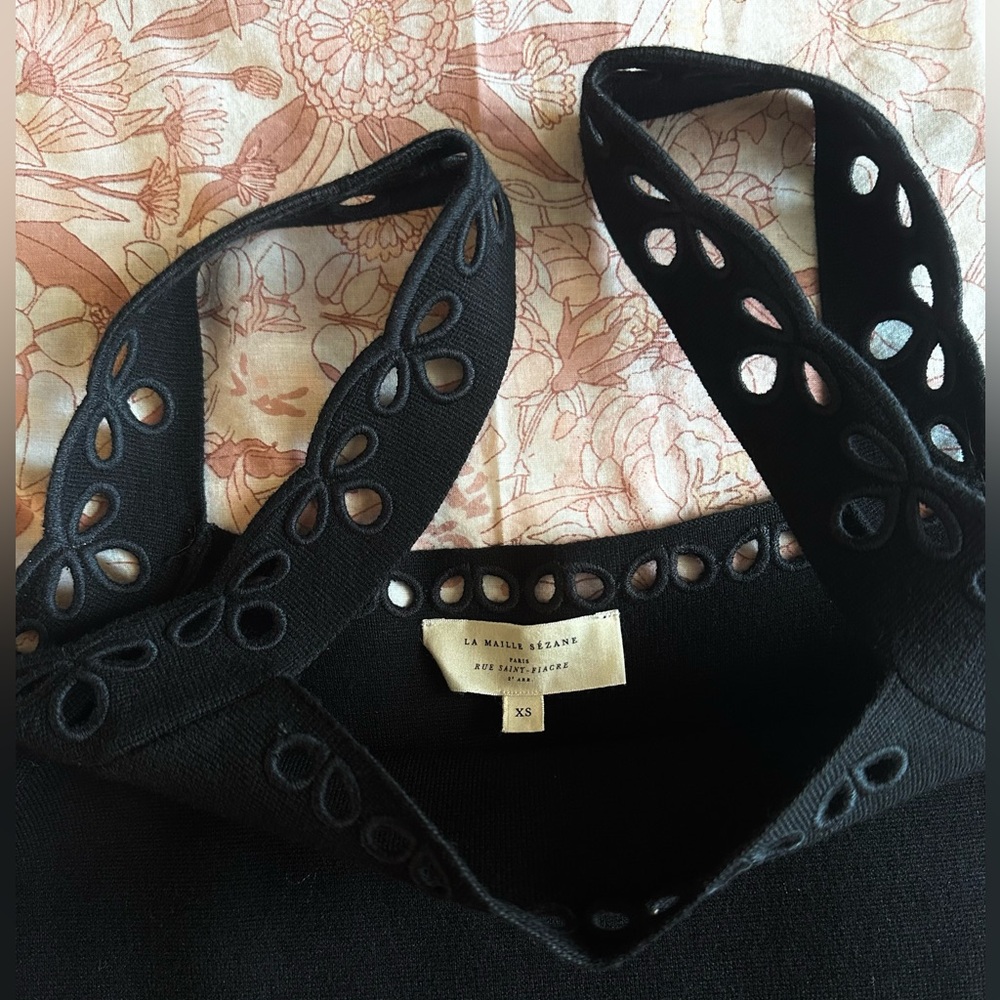 Sezane Mélisse Top Black - Size XS - Picture 4 of 6